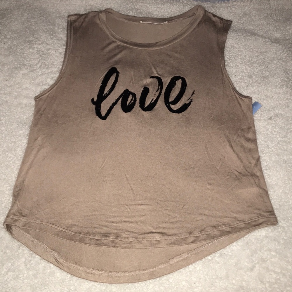 😱LOVE Glitter tank top